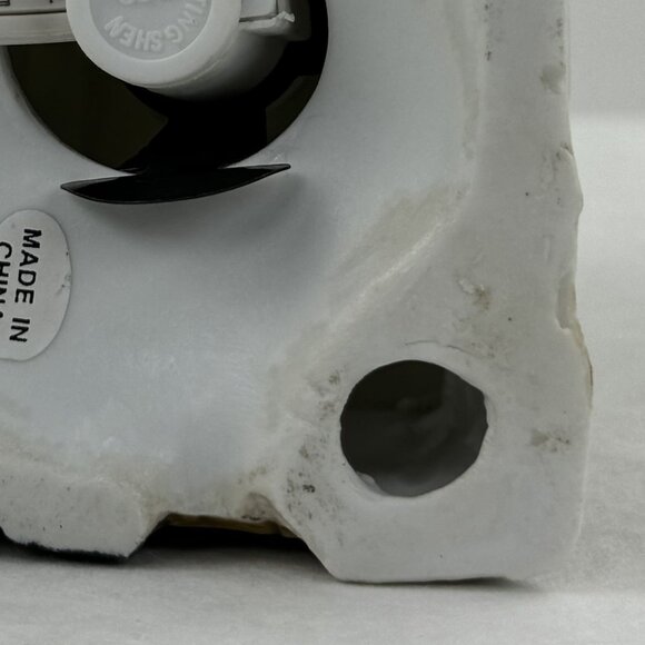 Vintage Lighted Christmas Village Store Flowers Fruits Ceramic Wreath Small 4.5" - Picture 9 of 15